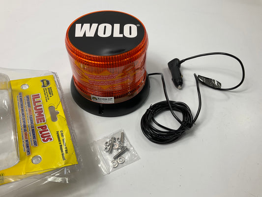 Wolo 3030MP-A Illume Plus LED Amber Flashing Warning Light, 12V Plug-in