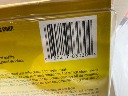 Wolo 3030MP-A Illume Plus LED Amber Flashing Warning Light, 12V Plug-in