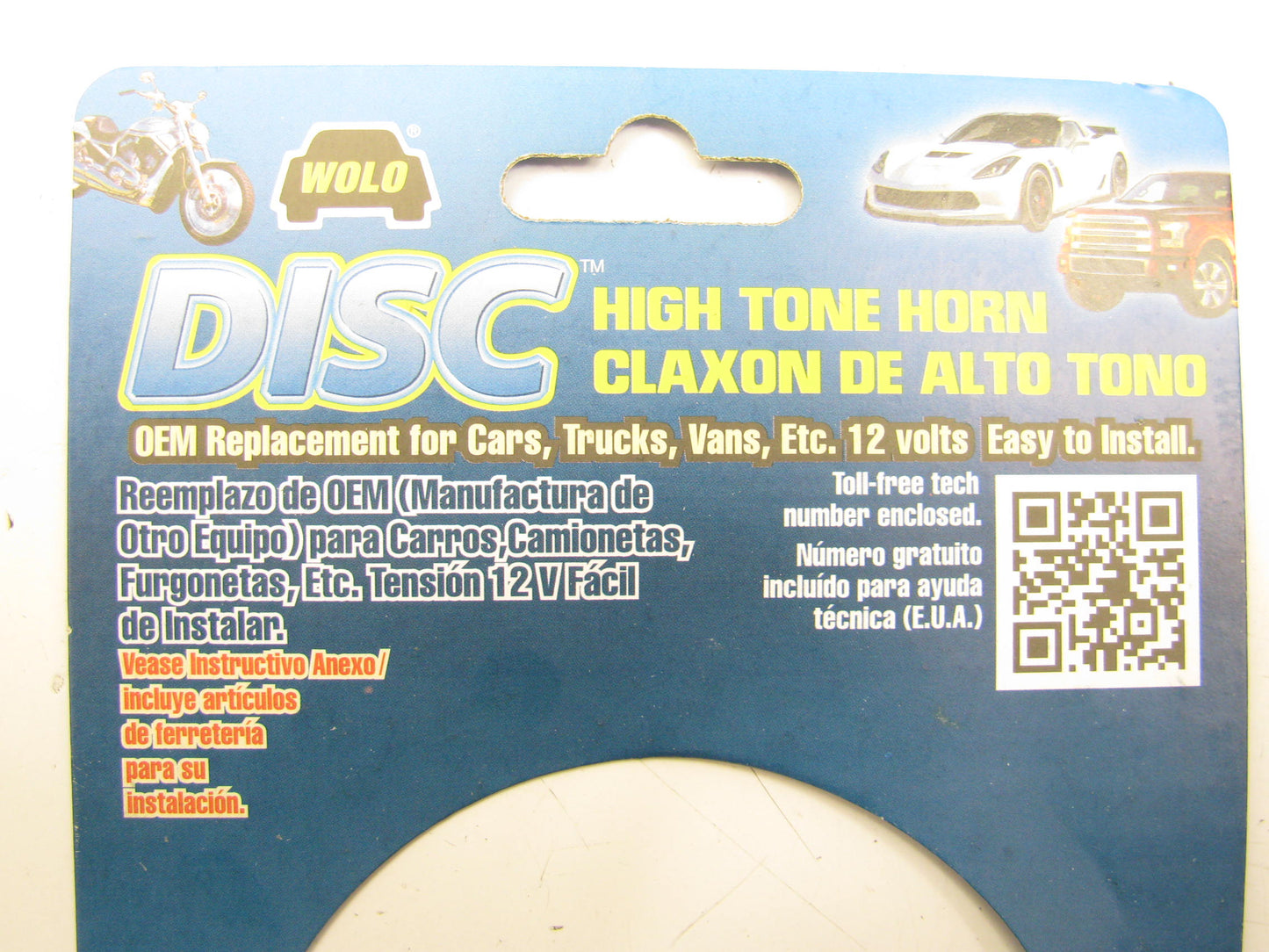 Wolo 305-2T Replacement High Tone Disc Horn, 12V