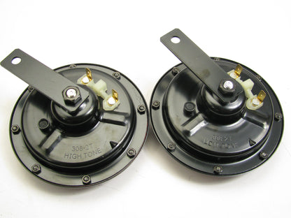 SET Of Wolo Sonic Blast Red Black 308-2T UNIVERSAL LOW And HIGH TONE Horns