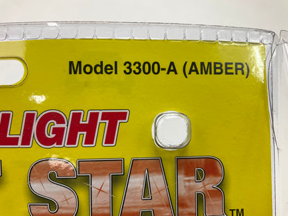 Wolo 3300A Bright Star Strobe Light Flashing Lamp, Amber, 12V, Magnetic Mount