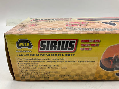 Wolo 3570M-A 12V PLUG-IN Halogen Rotating Mini Bar Amber Lens Light Beacon