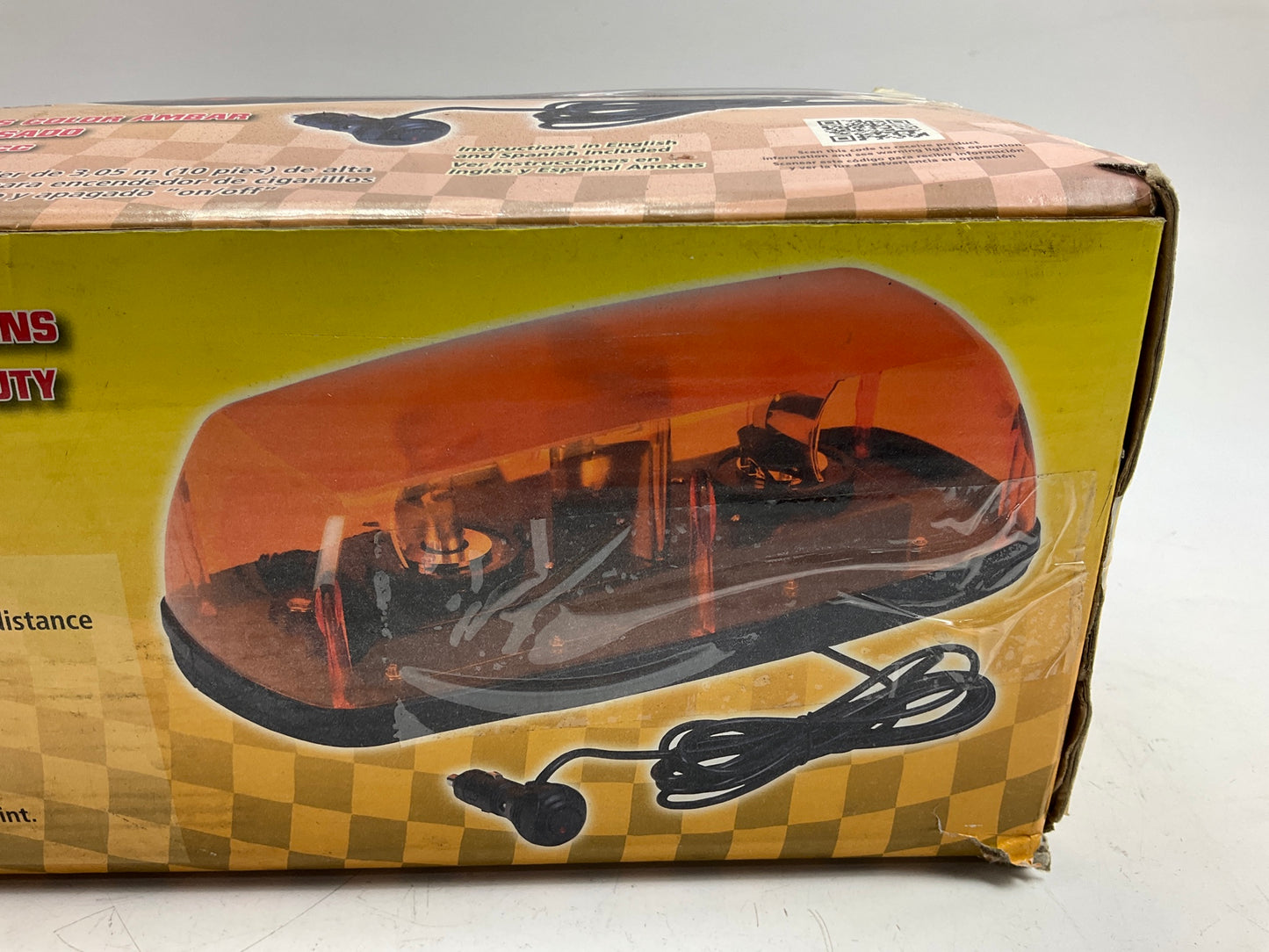 Wolo 3570M-A 12V PLUG-IN Halogen Rotating Mini Bar Amber Lens Light Beacon