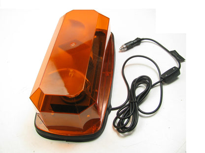 Wolo 3570M-A 12V PLUG-IN Halogen Rotating Mini Bar Amber Lens Light Beacon