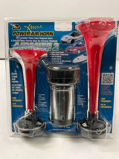 Wolo 400 Airmite 2 Power Air Horn - 12 Volt, Low And High Tone Horns Kit