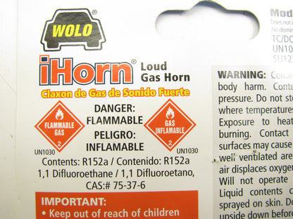 Wolo 497 Mini Hand Held Loud Gas Horn 1.8oz Ihorn