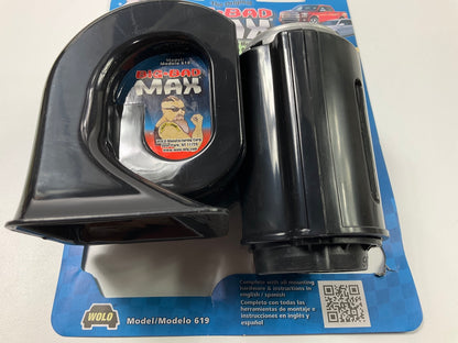 Wolo 619 Big Bad MAX One Piece Black ''Big Rig Sound'' Air Horn 12V