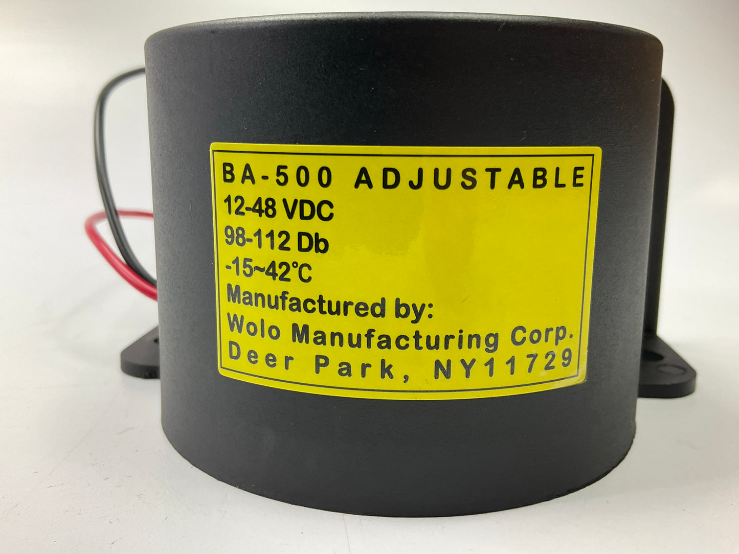 Wolo BA-500 Intelligent Back-Up Alarm - 12-48 Volt, 98-112 Adjustable Dbl