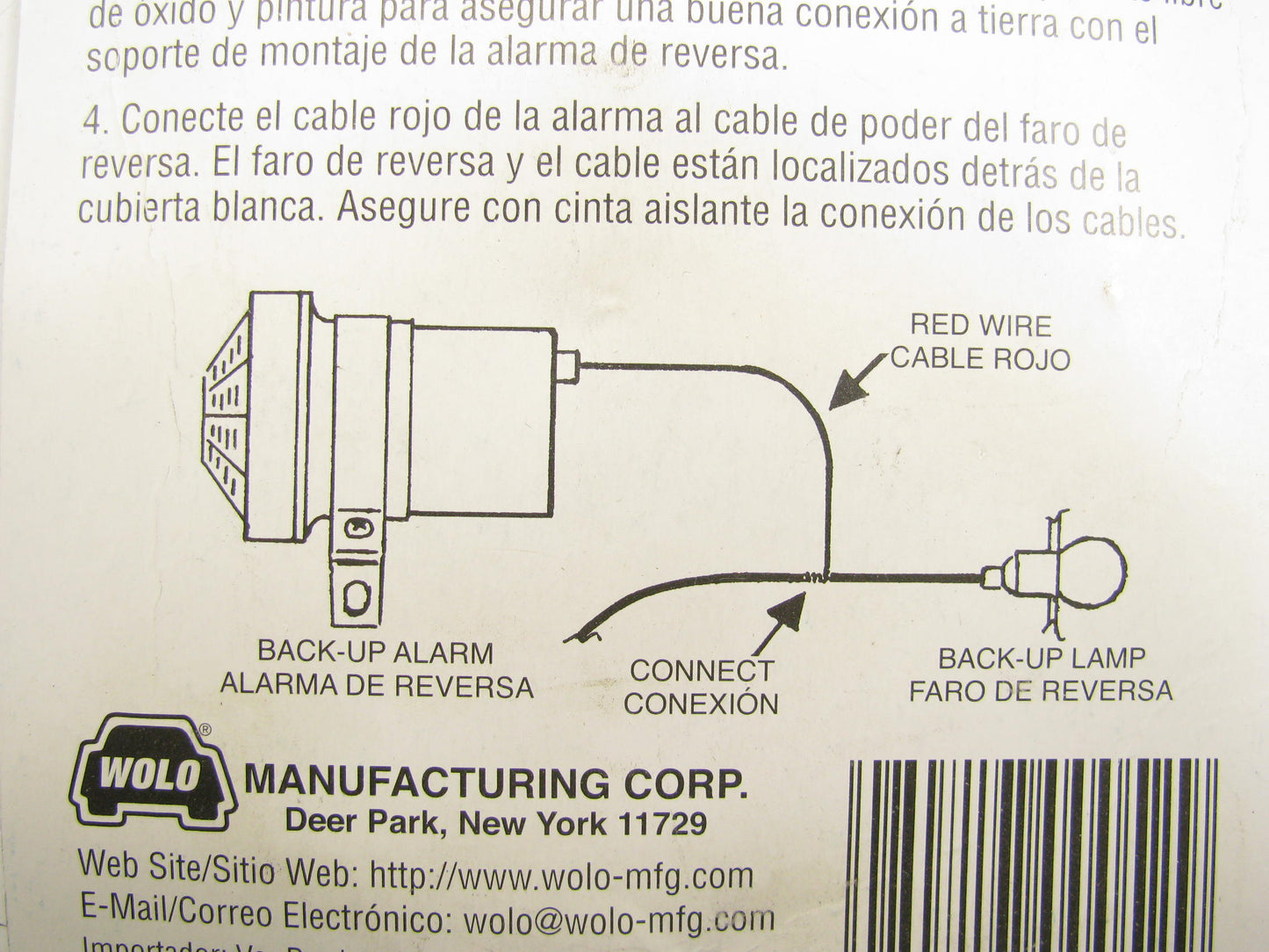 Wolo BA-52 Beeping Back-Up Alarm 12V