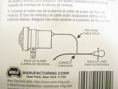 Wolo BA-52 Reverse Safety Warning Backup Alarm, Makes Beeping Noise, Van Truck