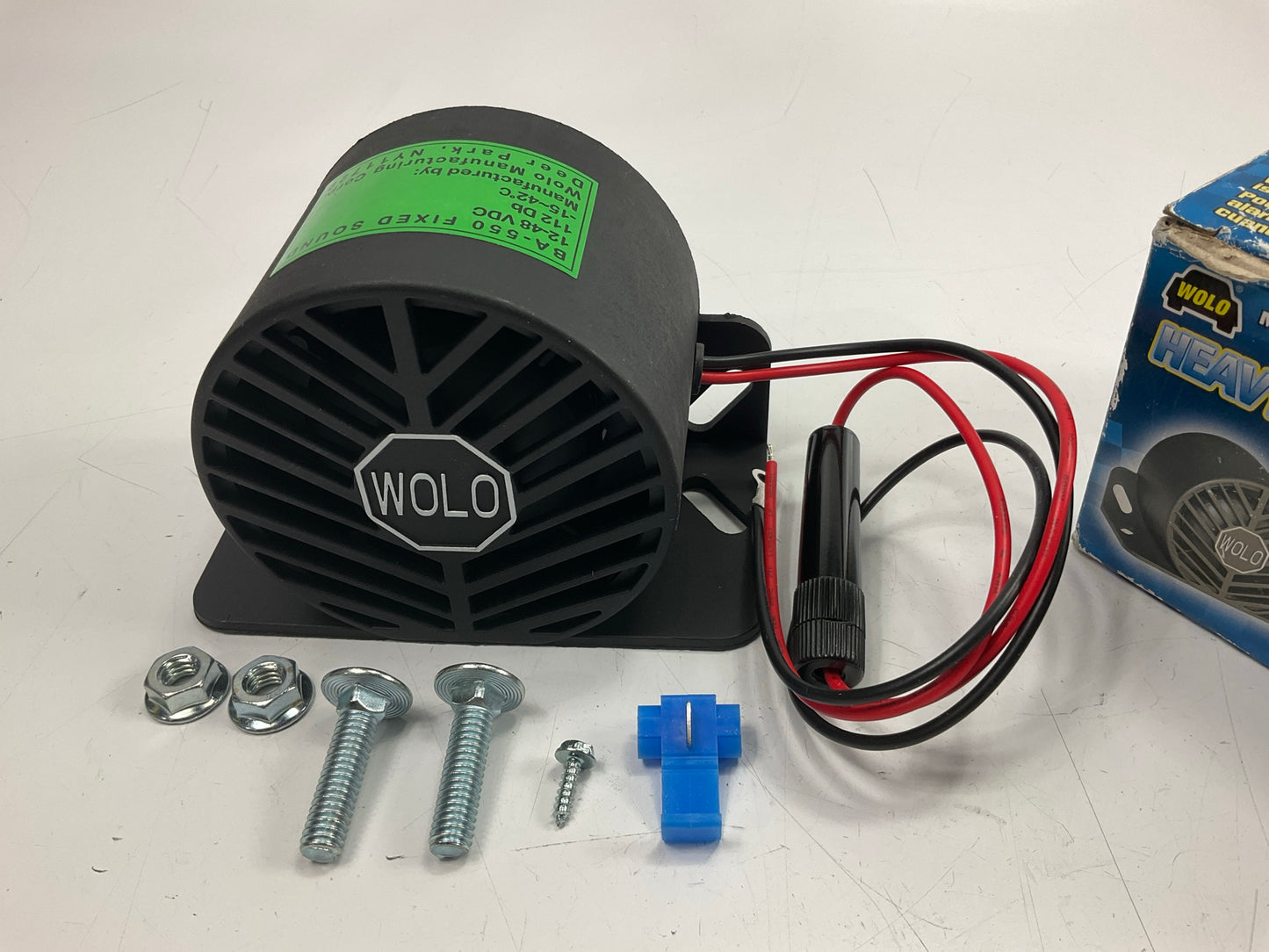 Wolo BA-550 Backup Alarm, Heavy Duty; Steady Beep Sound; 112 Decibels