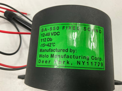 Wolo BA-550 Backup Alarm, Heavy Duty; Steady Beep Sound; 112 Decibels