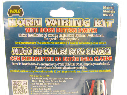 Wolo HWK-1 Horn Wiring Kit With Horn Button Switch