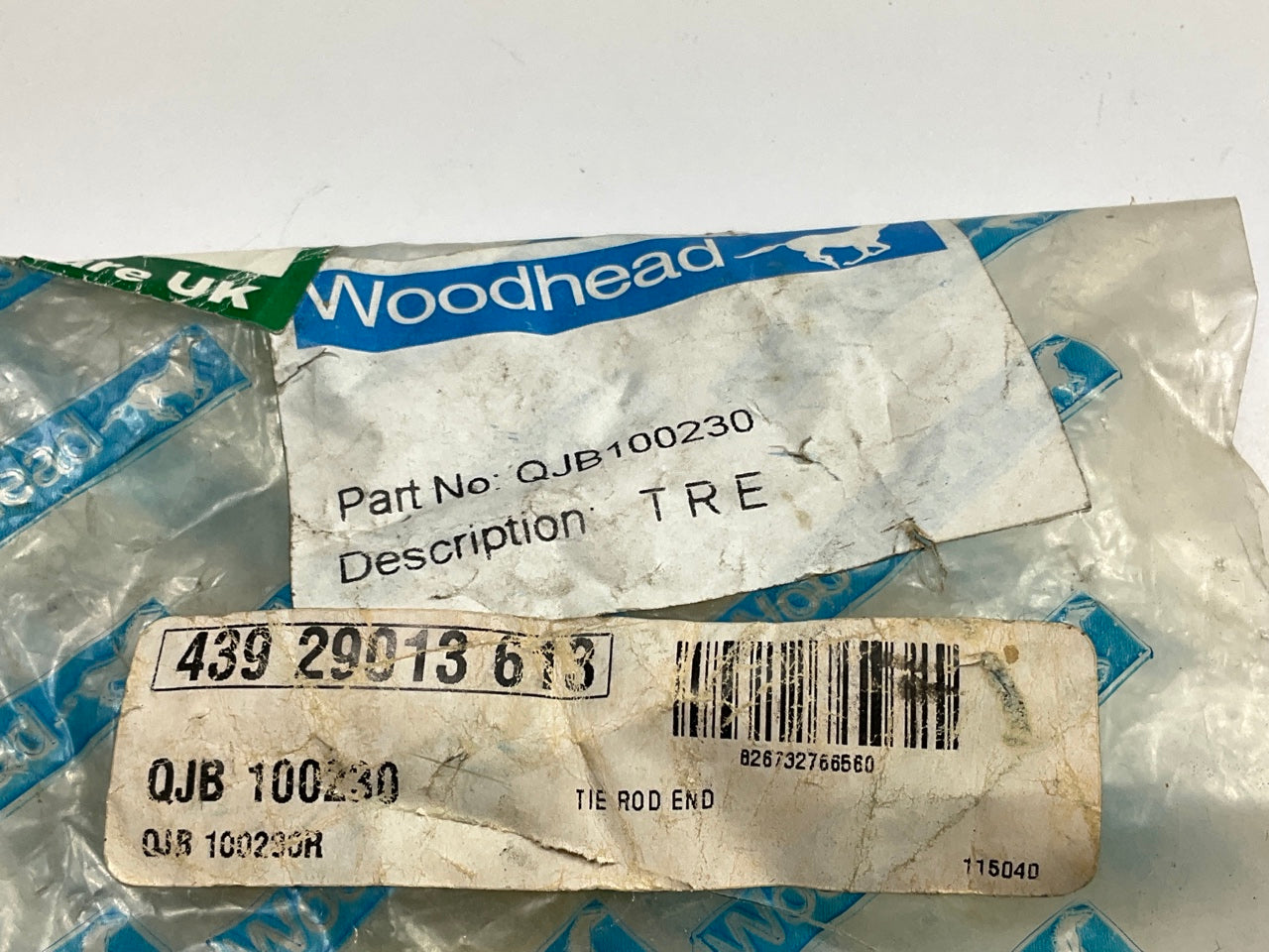Woodhead QJB100230 Front Left Steering Tie Rod End For 02-03 Freelander AWD