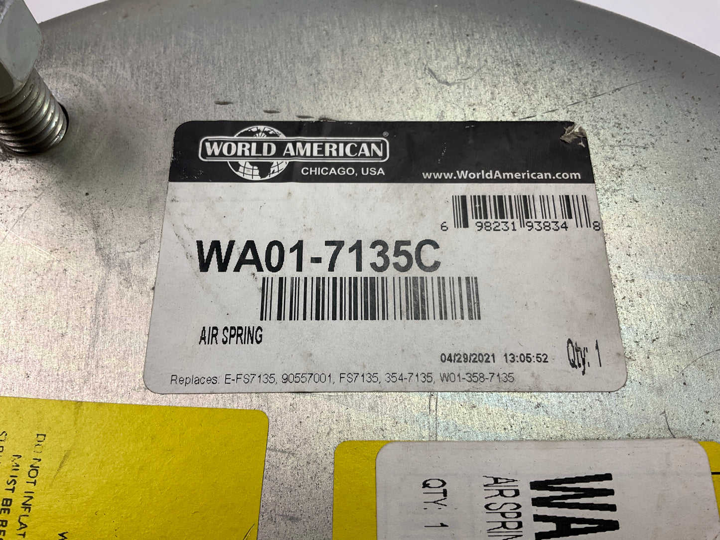 World American WA01-7135C Air Spring Bag - Replaces W01-358-7135