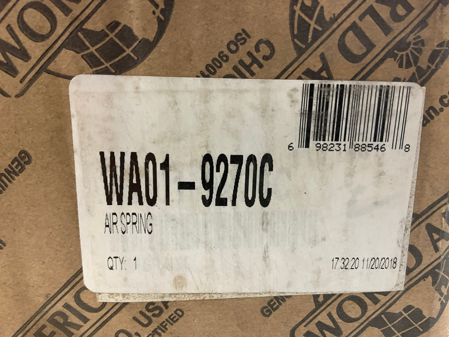 World American WA01-9270C Air Spring Bag - W01-358-9270, 1R13-119, 1R13-102