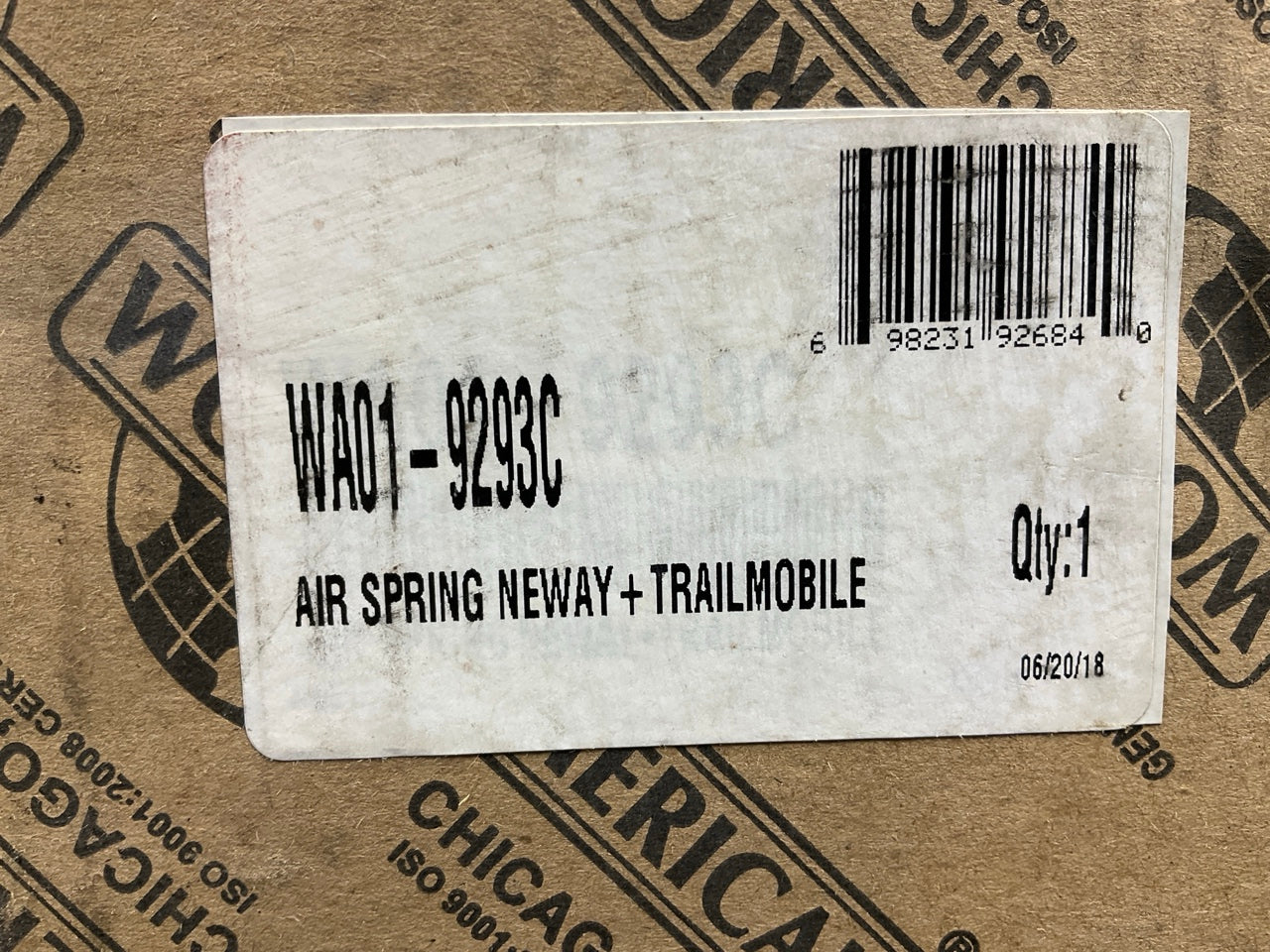 World American WA01-9293C Air Spring Bag Replaces W01-358-9293, 1R10-120