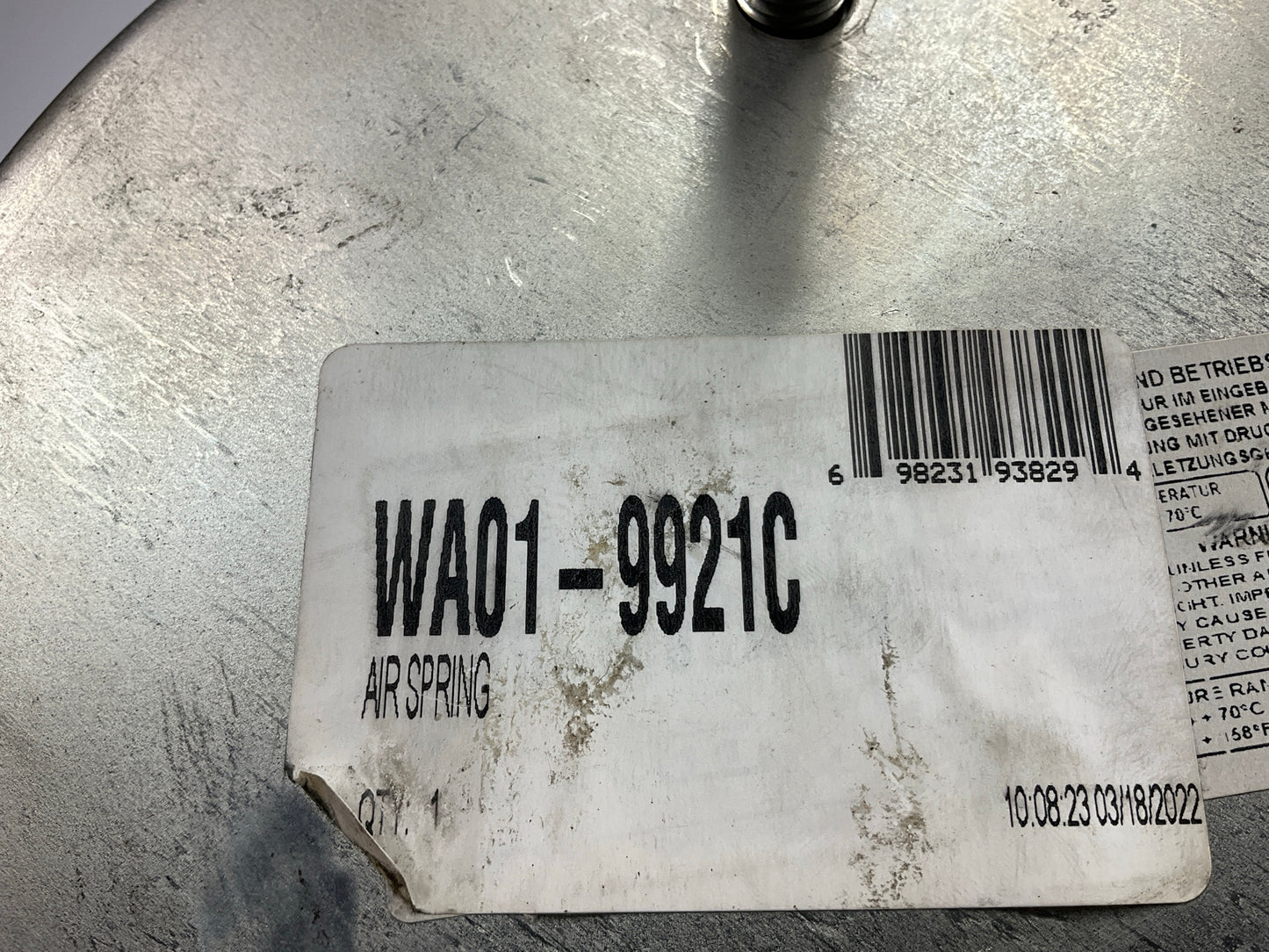 World American WA01-9921C Air Spring Bag - Replaces W01-358-9921, 1R12-502