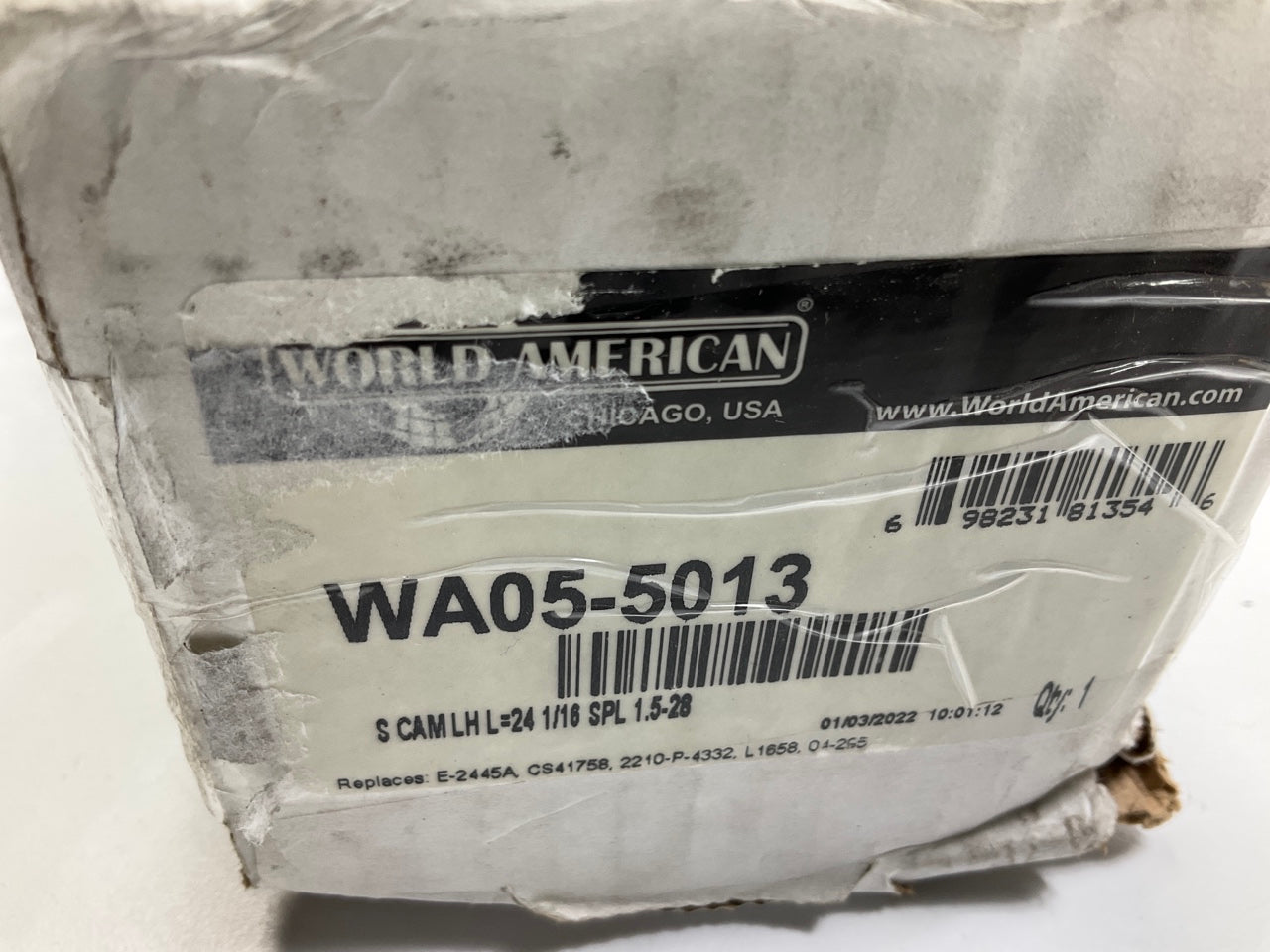 World American WA05-5013 Left Air Brake Camshaft 24-1/16'' Long 1-1/2'', 28 Spline