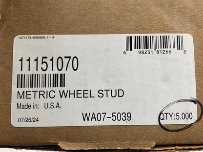 (5) World WA07-5039 Wheel Lug Stud, M22 X 1.5 Thread, 1.0'' Knurl, 4-25/32'' Long