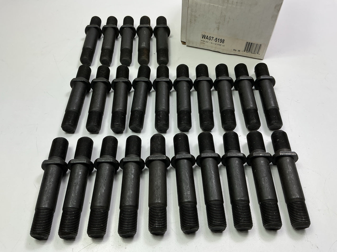 (2) WA07-5198 Wheel Lug Studs - Left Hand, 4-17/32 Inches Length, Shoulder Style