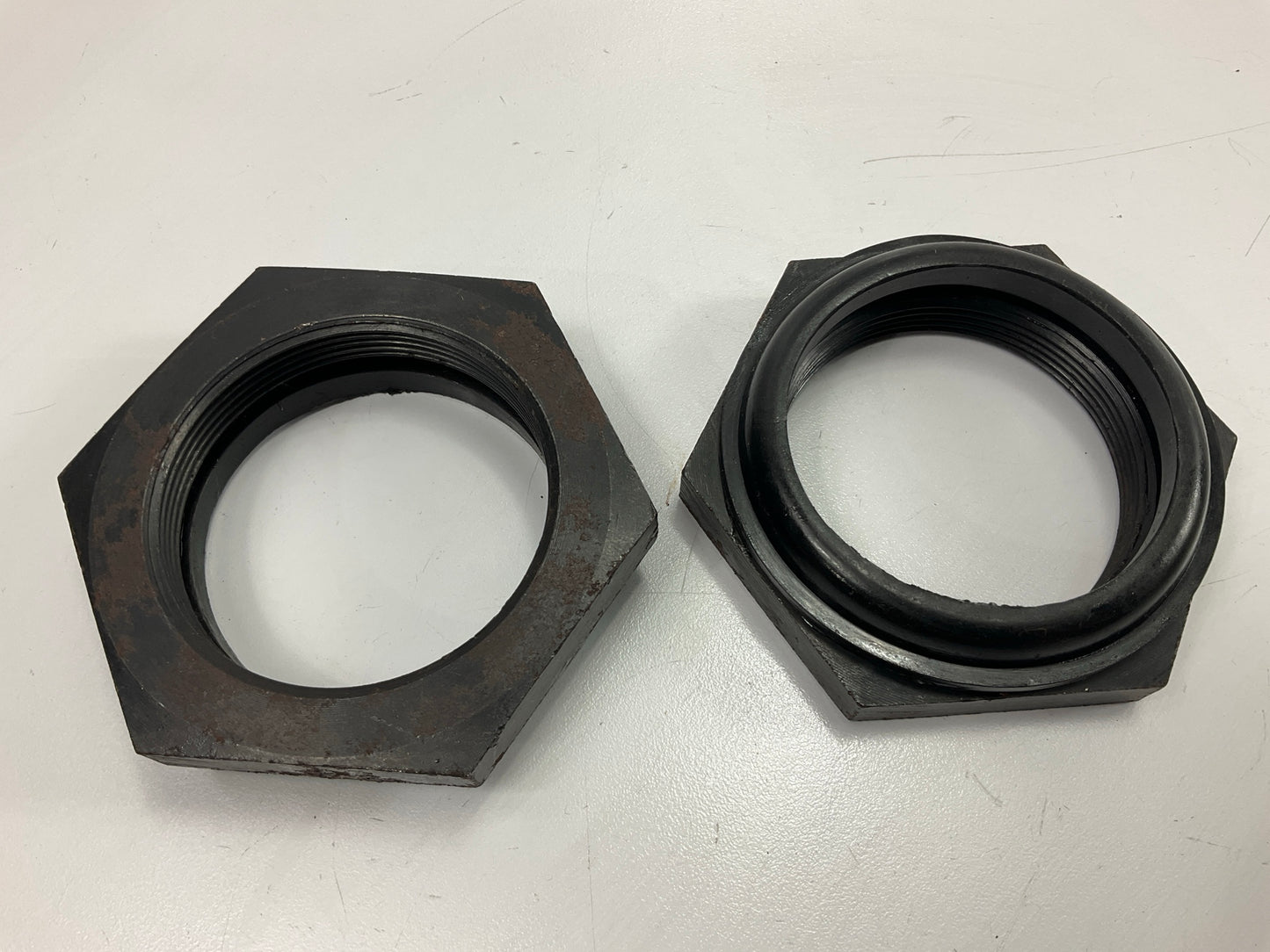 (2) World American WA07-5375 Axle Spindle Nut, 2-5/8''-12 Thread, 3-1/2'' Hex