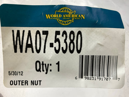 World American WA07-5380 Outer Spindle Nut. Replaces # 31927, E-2466