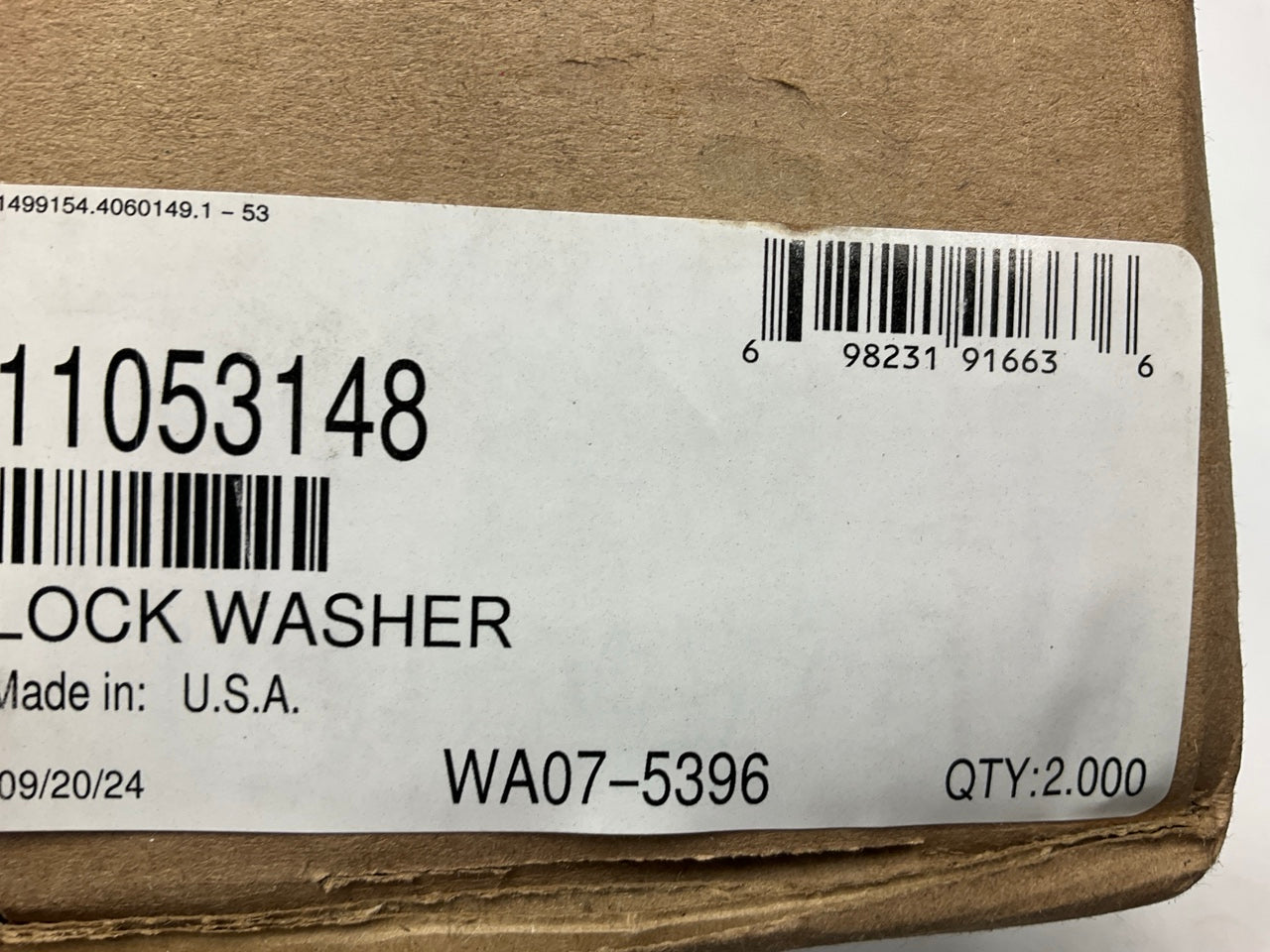 (2) World American WA07-5396 Spindle Nut Axle Lock Washer 2-5/8'' ID, 3-3/4'' O.D
