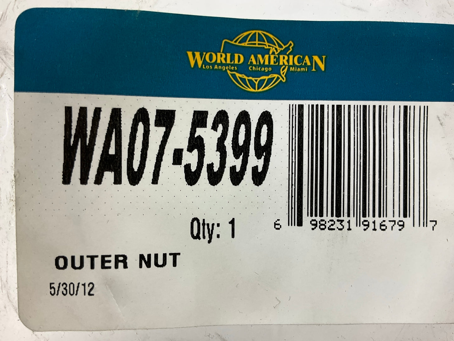 World American WA07-5399 Axle Spindle Nut, 3.375'' -12 Thread