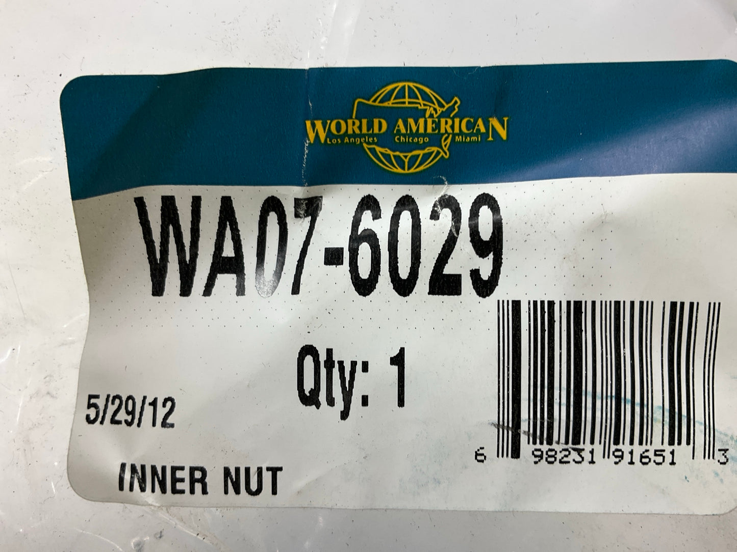 World American WA07-6029 Axle Inner Nut Replaces M-1968, E-2661, 1227-S-1527