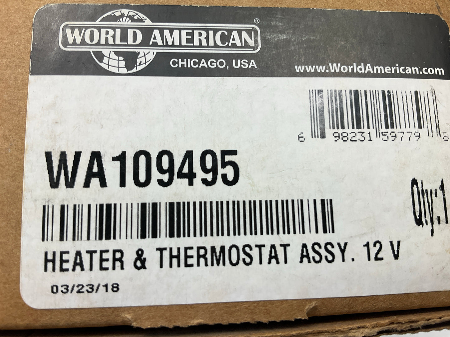 World American WA109495 Air Brake Dryer Heater - AD-SP Type, For Euclid