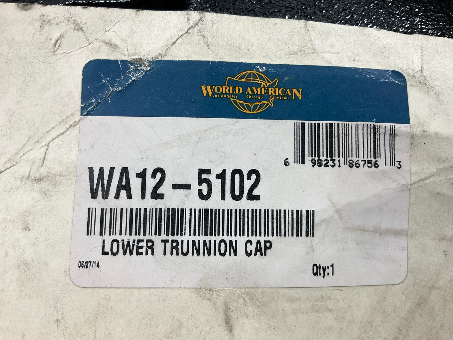 W.A. WA12-5102Trunnion 8.200'' C To C, 2.950'' Height, Lower Saddle Half For Neway