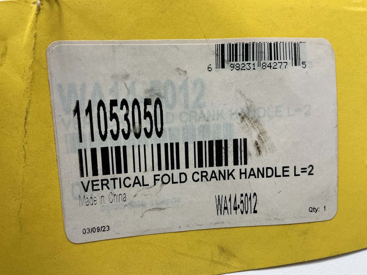 World American WA14-5012 Trailer Landing Gear Vertical Fold Crank Handle, 21''
