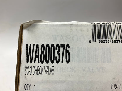 World American WA800376 90 Degree SC-3 Check Valve, 1/2'' Port
