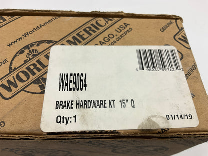 WORLD AMERICAN WAE9064 Drum Brake Shoe Kit For 15'' Diameter ''Q'' Brakes