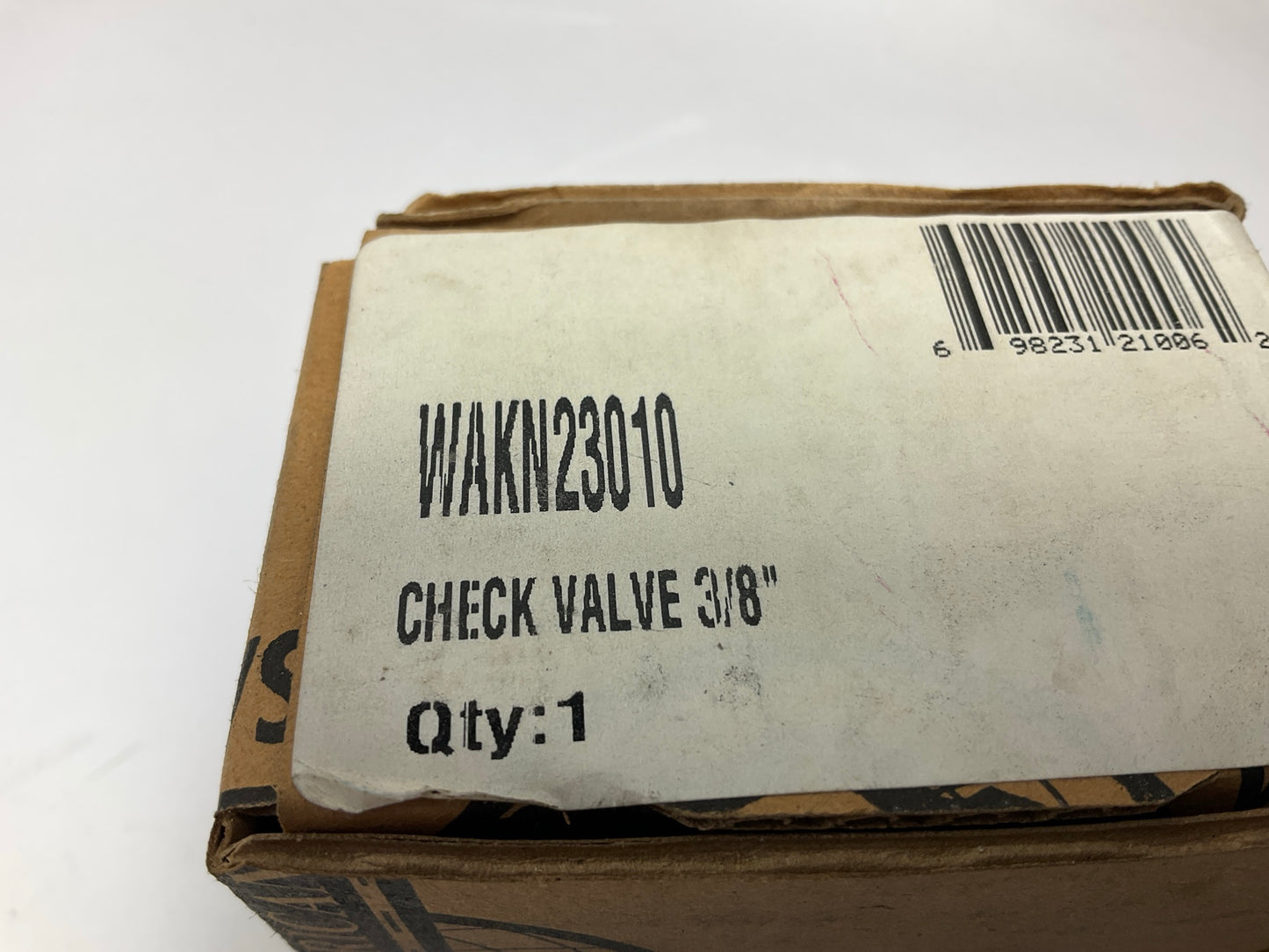 World American WAKN23010 3/8'' Single Check Valve. 3/8 Female Inlet, 3/8 Male Out