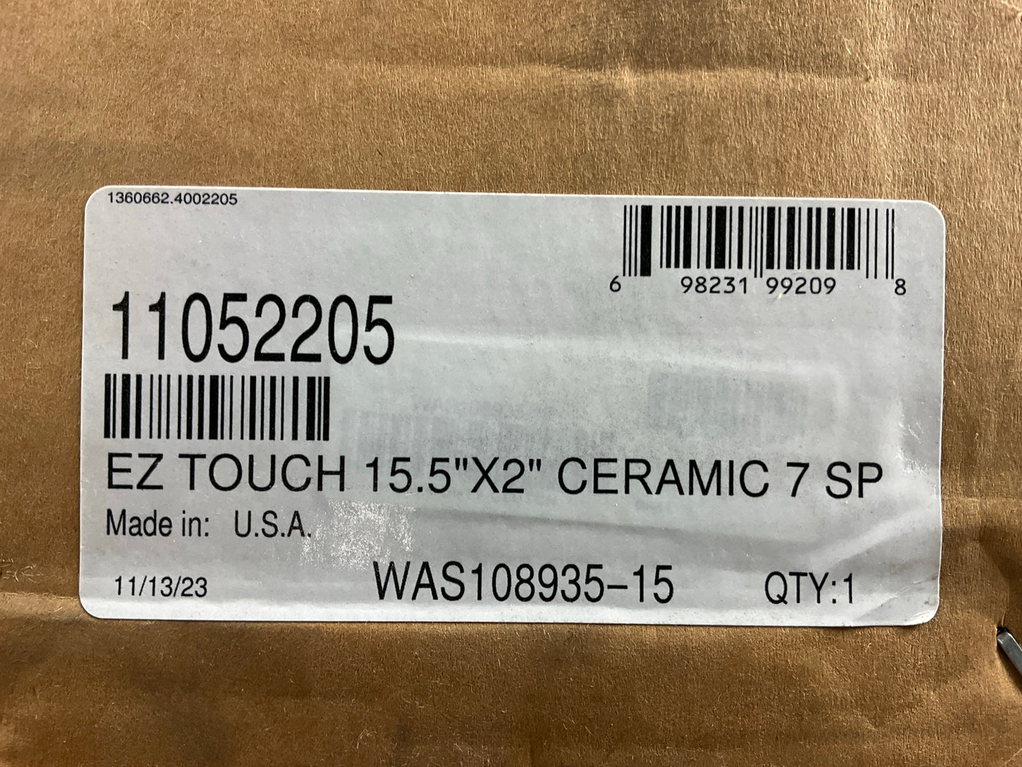 WA WAS108935-15 EZ Touch Clutch Kit (15.5''x2'', Ceramic Disc, 6 Paddle)