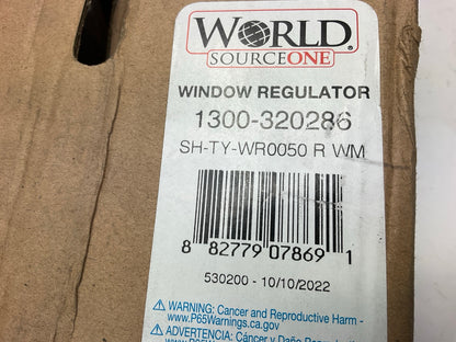 World Sourceone 1300-320286 Front Right Window Regulator For 1996-00 Toyota RAV4