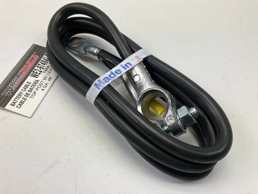 Worldparts WE2-97484LC Top Post With Lead Battery Cable - 4 GAUGE, 48'' Long