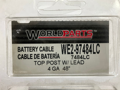 Worldparts WE2-97484LC Top Post With Lead Battery Cable - 4 GAUGE, 48'' Long