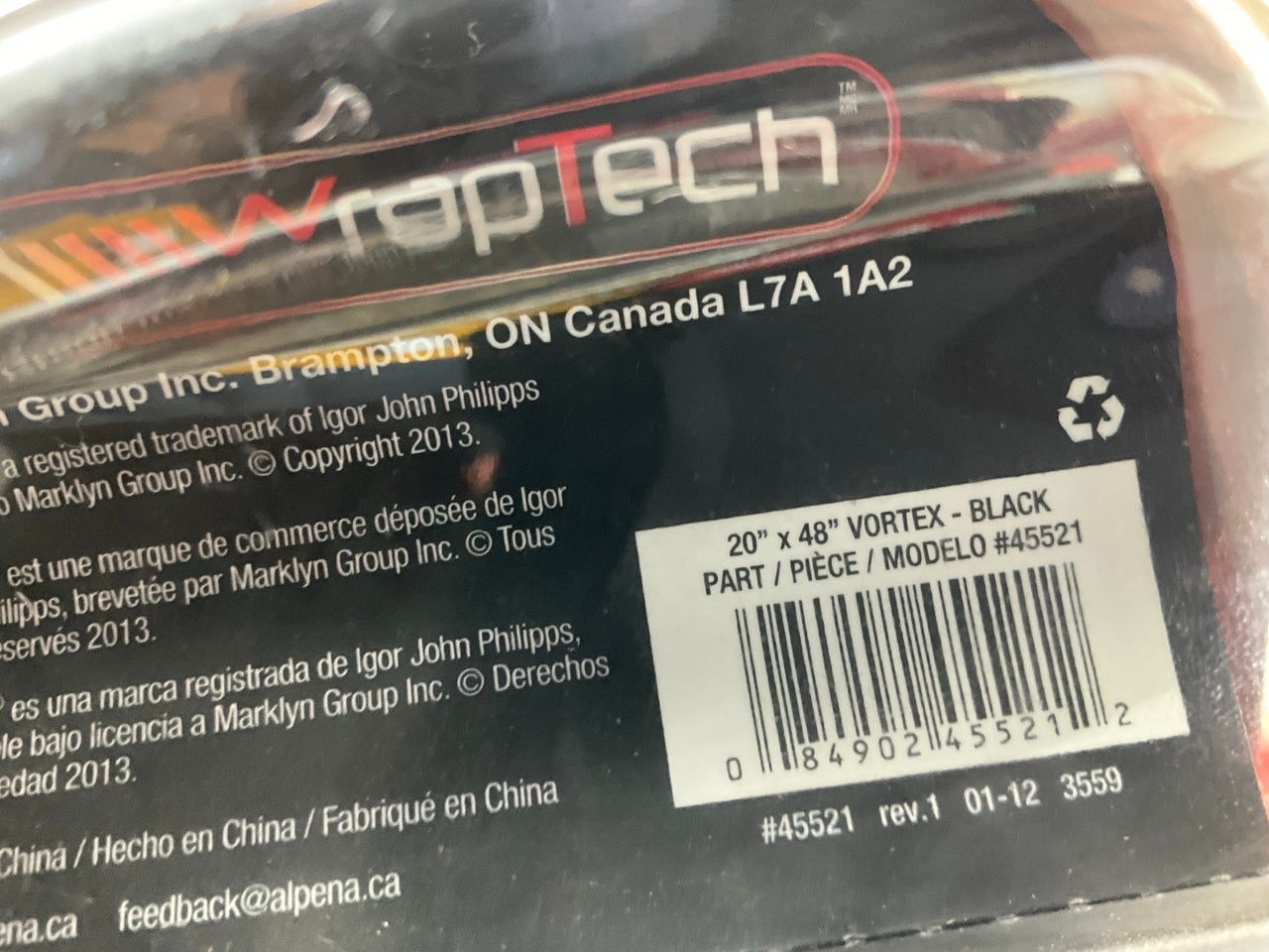Alpena WrapTech 45521 Vinyl Wrap - Vortex - 20 X 48-Inches Roll