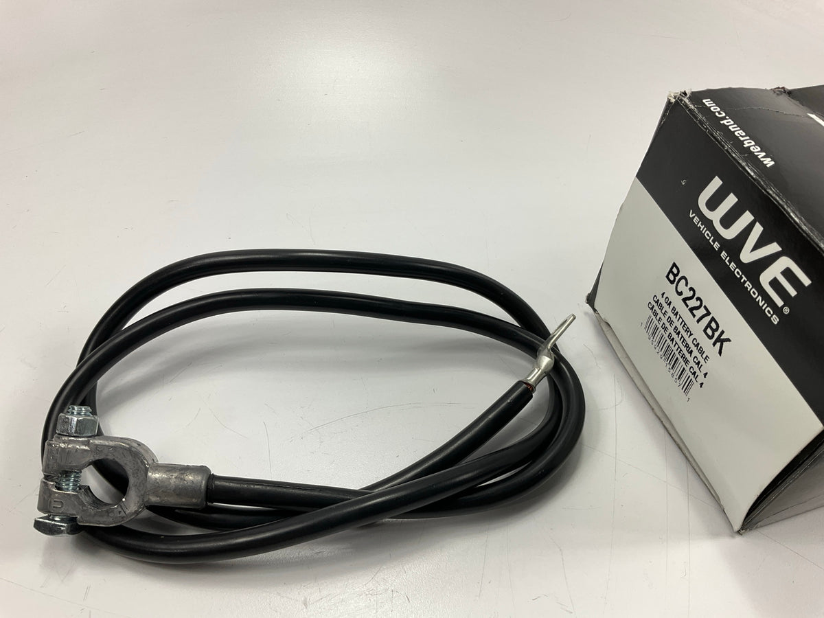 WVE BC227BK Black 4-gauge Battery Cable, 48'' Long