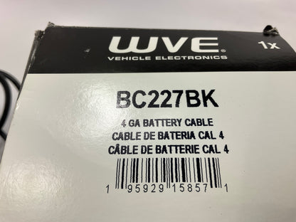 WVE BC227BK Black 4-gauge Battery Cable, 48'' Long