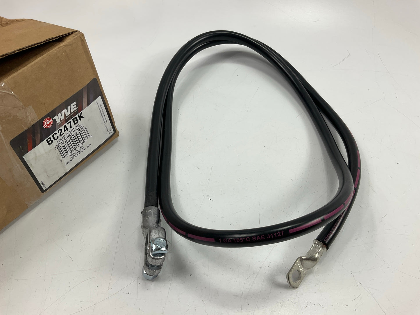 WVE BC247BK Battery Cable - 1 Gauge, 65 Inch, Top Post