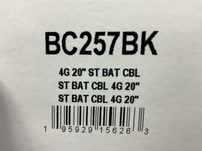 WVE BC257BK 4 Gauge 20 Inch Side Terminal Black Battery Cable With 12 Gauge Lead
