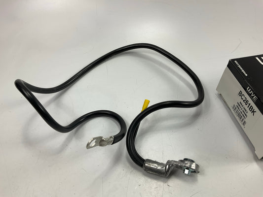 WVE BC261BK Side Post Black Battery Cable, 40'' Long, 4 Gauge With 12 Gauge Lead