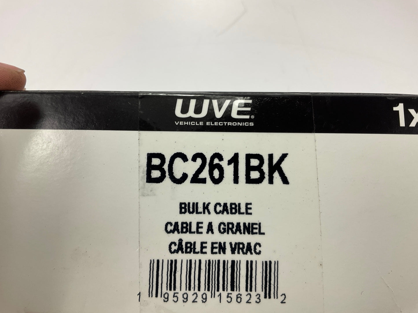 WVE BC261BK Side Post Black Battery Cable, 28'' Long, 4 Gauge With 12 Gauge Lead