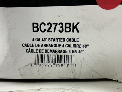 WVE BC273BK Black Battery Cable - 4 Gauge - 40'' Starter Cable