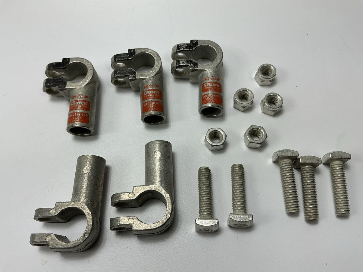 (5) 2/0 Gauge Positive Left Elbow Top Post Battery Terminal