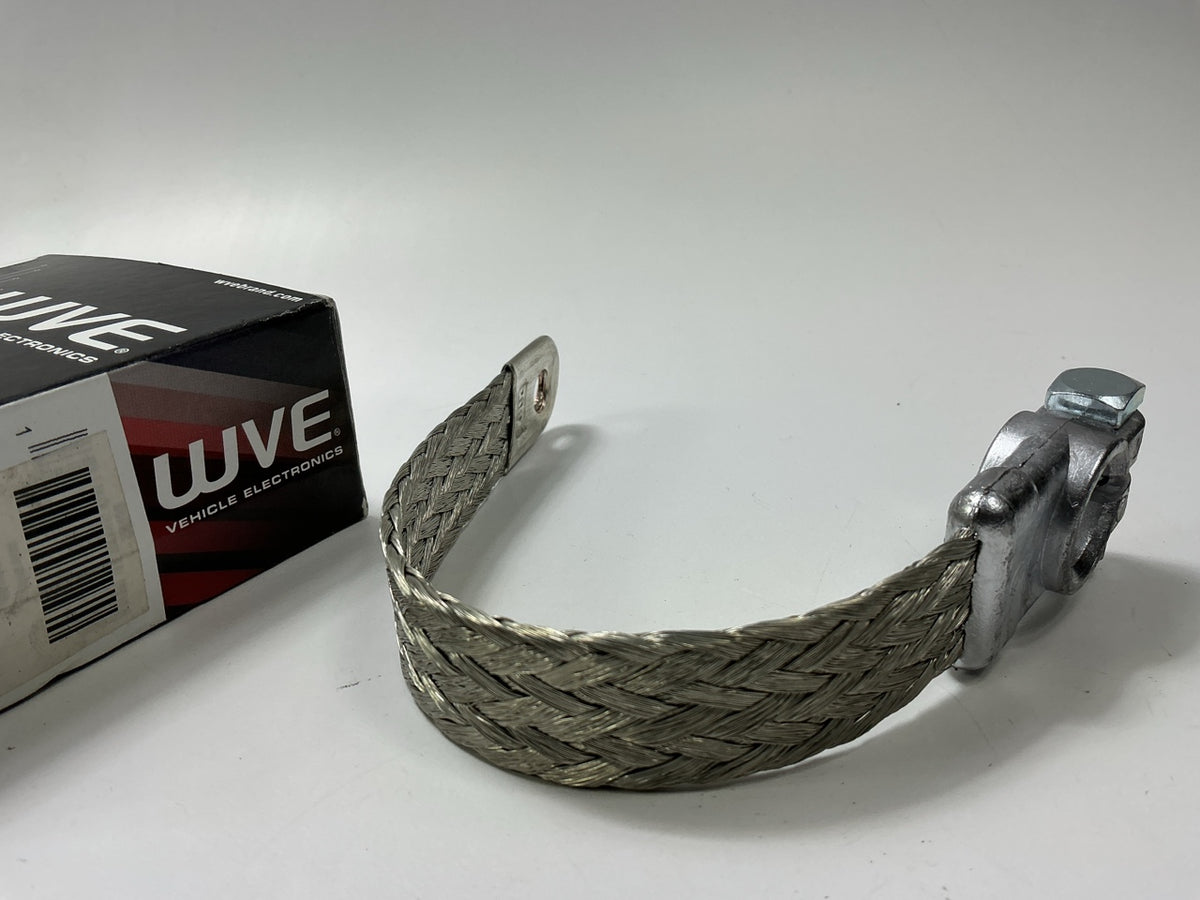 WVE GS14 - 9'' Braided Top Post Ground Terminal Battery Cable  - 2 Gauge